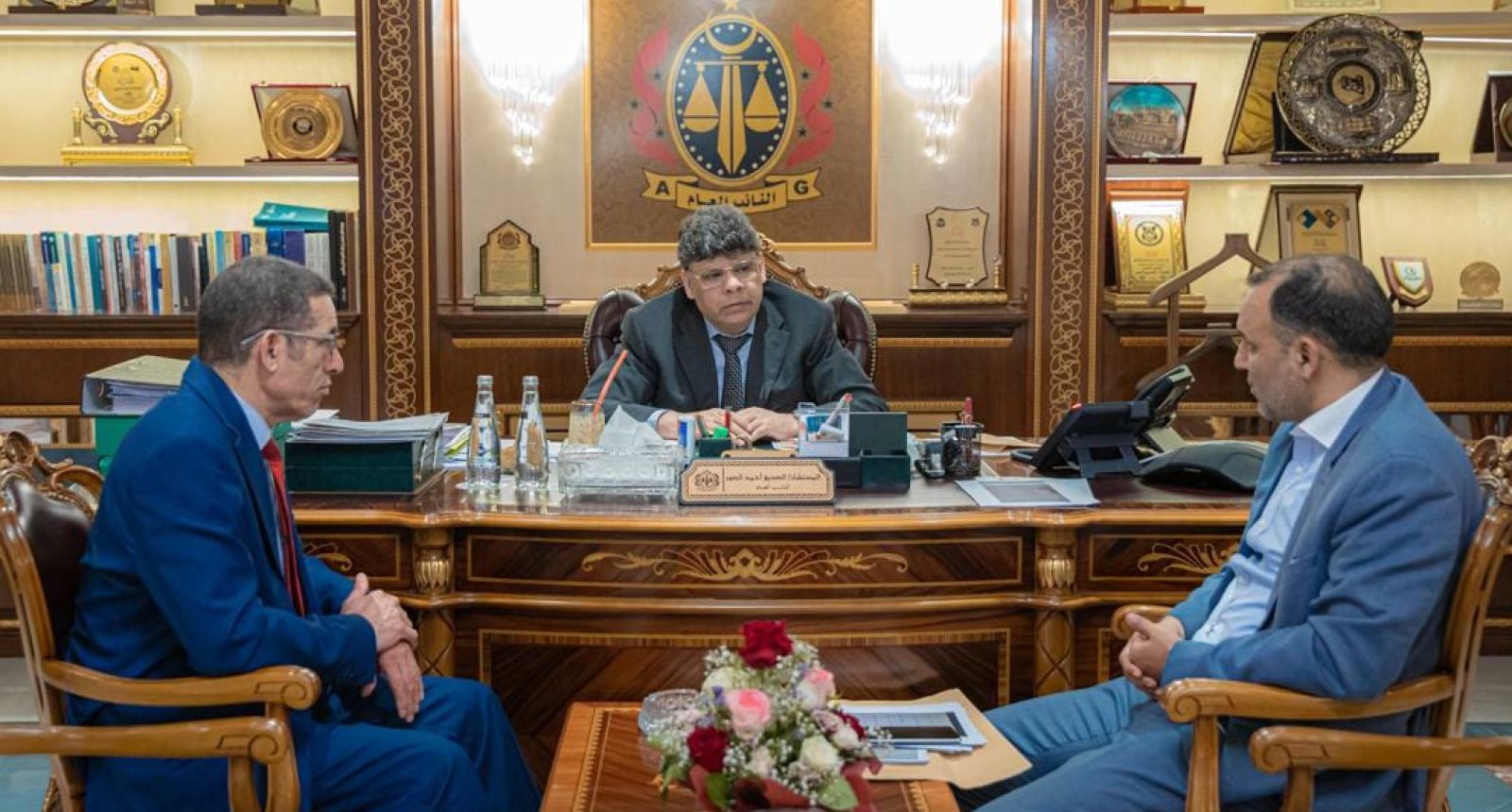 النائب العام يلتقي وكيل الوزارة لِشؤون المراقبات ومدير المركز الوطني للامتحانات