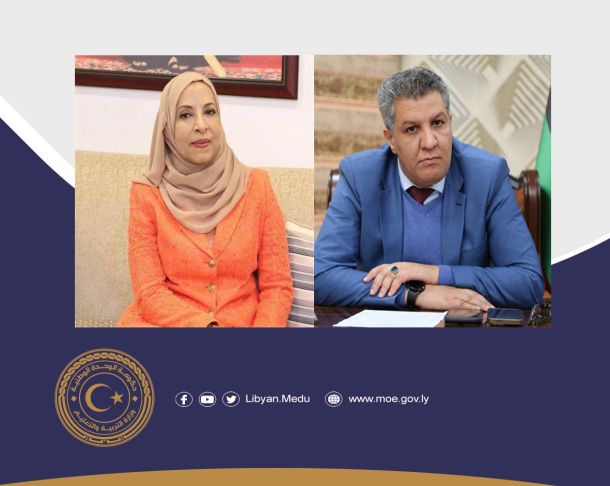 الوزير يَستقبل التلميذَين "همام اليونيسي"، و "جهاد مراجع" الفائزَين بذهبية وفضية البُطولة العربية الأولى لألعاب الرياضيات والمنطق