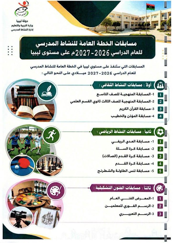 وزير التربية والتعليم يعتمد الخطة العامة للنشاط المدرسي للعام الدراسي 2026 - 2027م