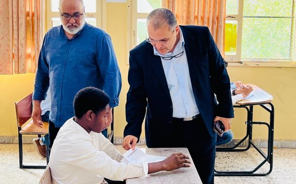 ​وكيل وزارة التربية والتعليم ومراقب تعليم غريان يتفقدان سير امتحانات سنوات النقل بالبلدية